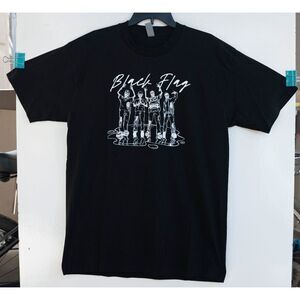 Black‎ Flag Skeleton T-Shirt Black Size XL